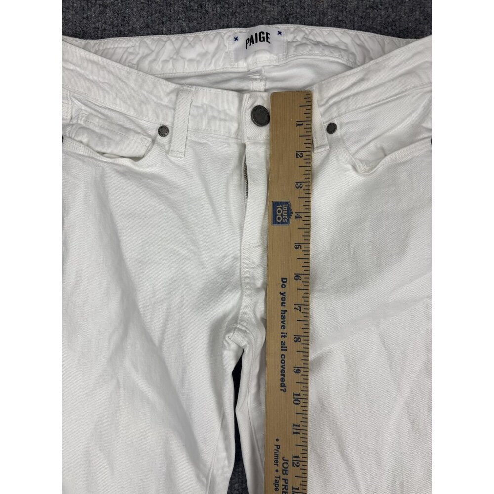 Paige Skyline Skinny Jeans Womens 27 White Made in USA Stretch Denim Mid Rise - Picture 4 of 8